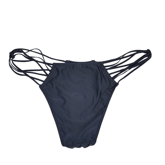 Victoria's Secret Very Sexy Strappy Cheekini Panty Size Medium Gray Bikini - Picture 2 of 6